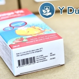 OMEGA VIT ĐỎ, 100ml, Siro dầu cá bổ sung Omega 3 cho bé, trẻ em sơ sinh của Thổ Nhĩ Kỳ