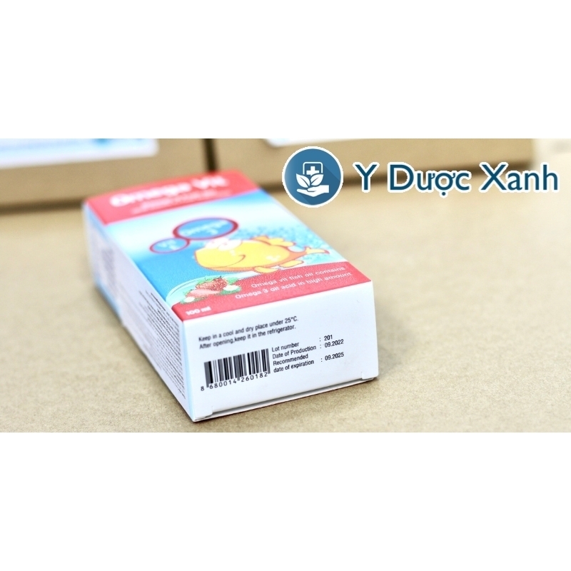 OMEGA VIT ĐỎ, 100ml, Siro dầu cá bổ sung Omega 3 cho bé, trẻ em sơ sinh của Thổ Nhĩ Kỳ