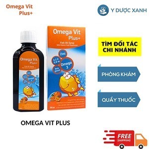 OMEGA VIT PLUS, 100ml, Siro bổ sung Omega 3 và khoáng chất cho bé, trẻ em từ 6 tháng tuổi của Châu Âu