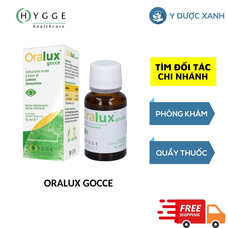 ORALUX GOCCE, 15ml, Siro hỗ trợ thị lực cho bé, trẻ em của Ý.