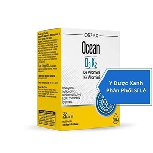 OCEAN D3 K2, 20ml, Hỗ trợ phát triển xương, chiều cao cho bé, trẻ sơ sinh của Thổ Nhĩ Kỳ