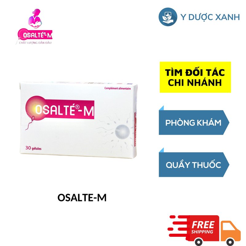 OSALTE-M, 30 viên, Viên uống hỗ trợ điều trị vô sinh, hiếm muộn ở nữ giới của Pháp