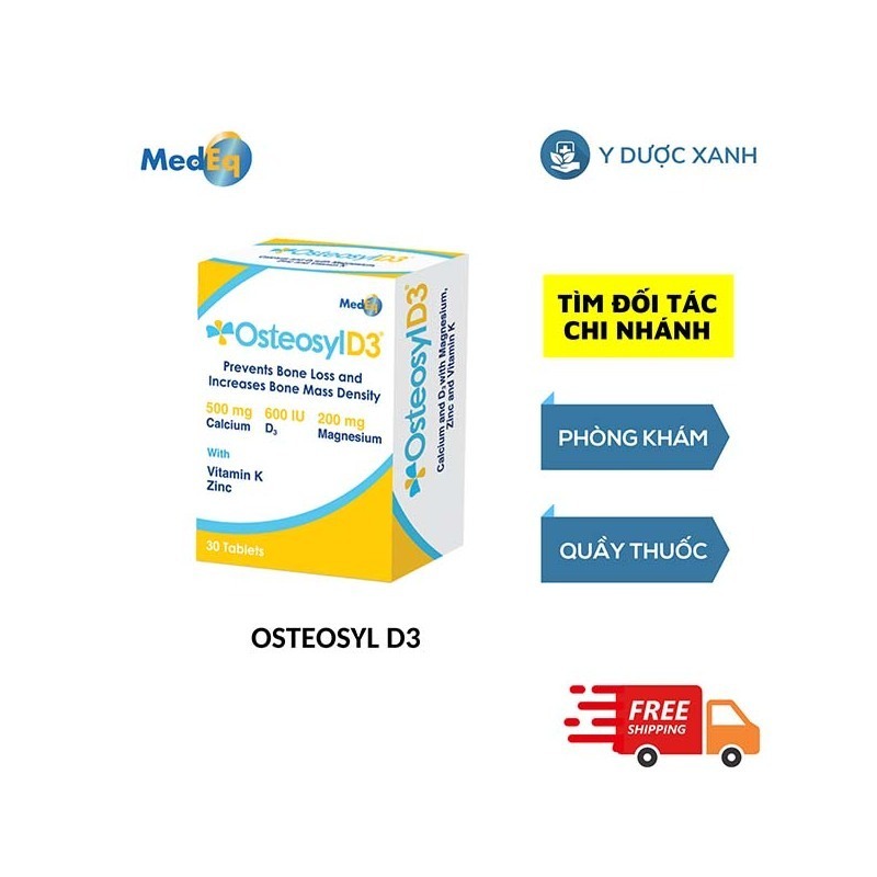 OSTEOSYL D3, 30 viên, Viên uống bổ sung vitamin D3 cho trẻ em trên 6 tuổi và người lớn của Anh
