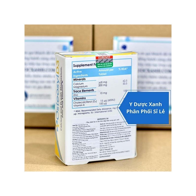 OSTEOSYL D3, 30 viên, Viên uống bổ sung vitamin D3 cho trẻ em trên 6 tuổi và người lớn của Anh