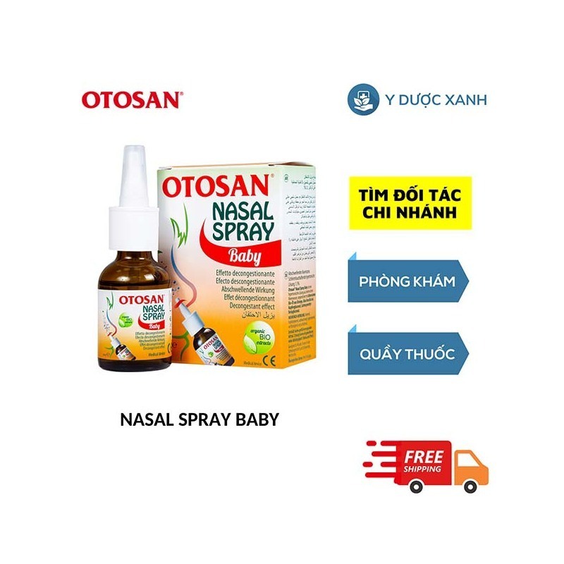 OTOSAN NASAL SPRAY BABY, 30ml, Otosan xịt mũi, vệ sinh mũi cho bé, trẻ sơ sinh của Ý