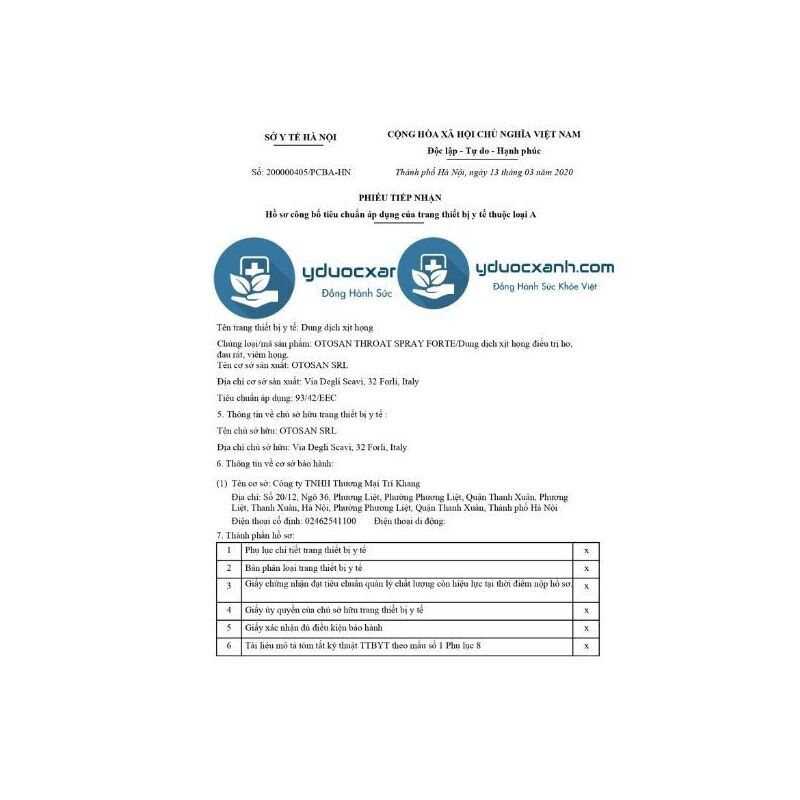 OTOSAN THROAT SPRAY, 30ml, Xịt họng kháng khuẩn, giảm đau họng cho trẻ em từ 2 tuổi của Ý