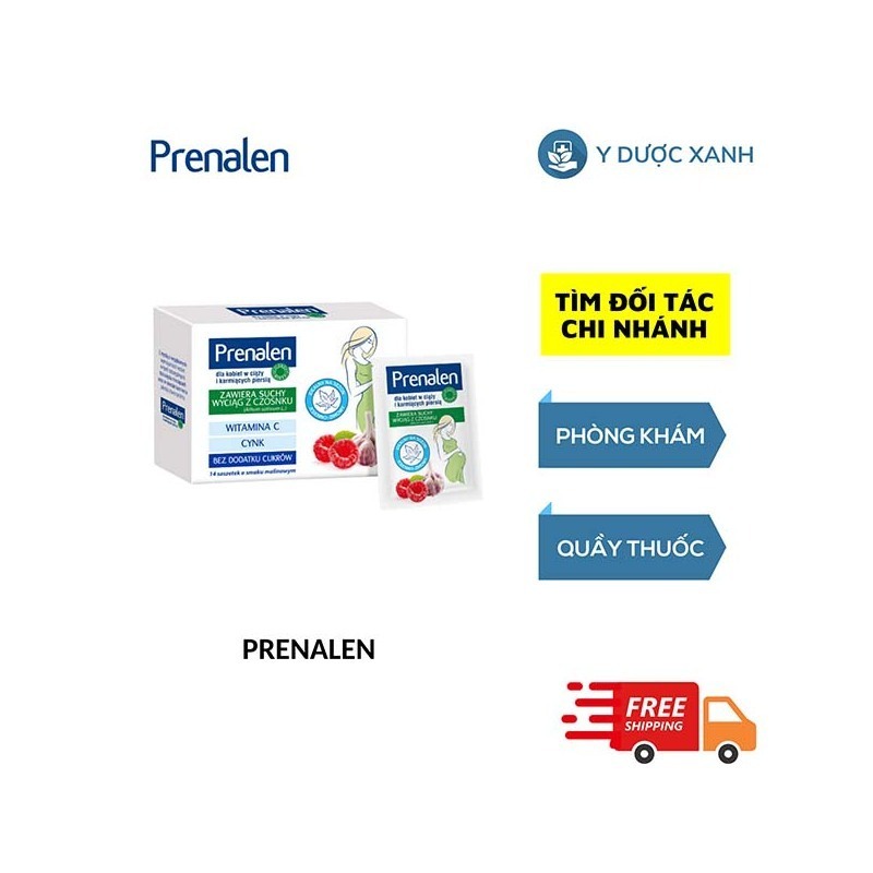 Thảo Dược PRENALEN, 14 gói, Bột uống tăng đề kháng cho bà bầu, sau sinh của Châu Âu