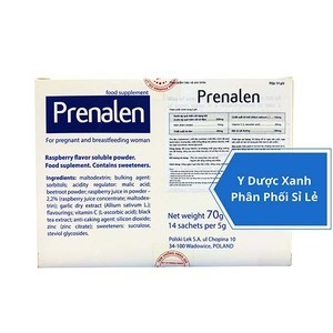 Thảo Dược PRENALEN, 14 gói, Bột uống tăng đề kháng cho bà bầu, sau sinh của Châu Âu