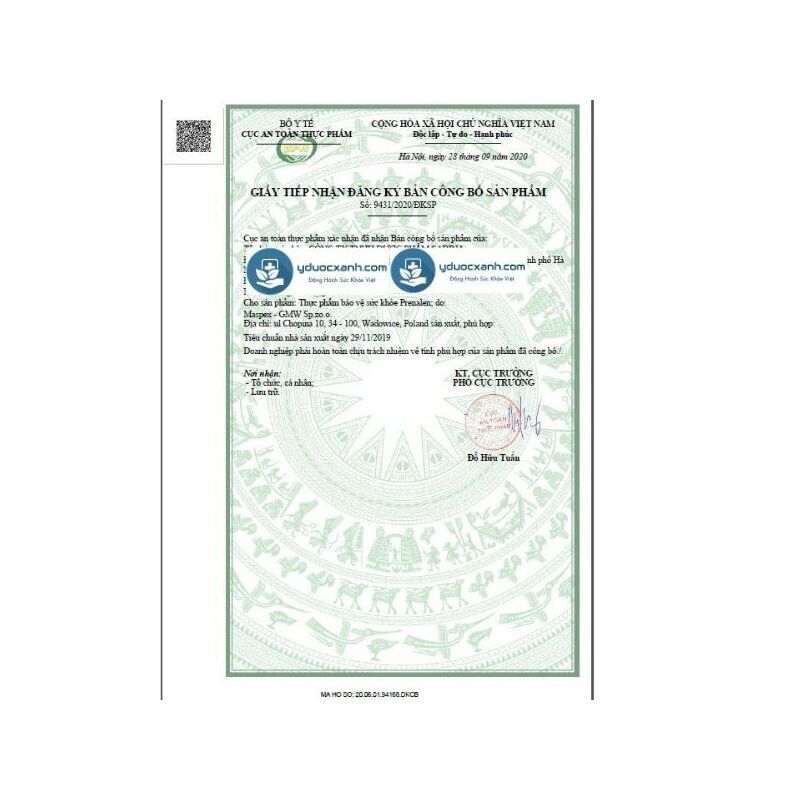 Thảo Dược PRENALEN, 14 gói, Bột uống tăng đề kháng cho bà bầu, sau sinh của Châu Âu