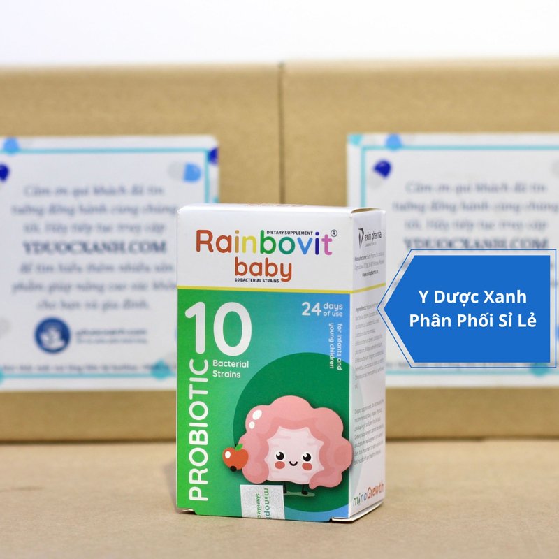 RAINBOVIT BABY PROBIOTIC, 5ml, Men 10 chủng đông khô bổ sung men vi sinh cho hệ tiêu hóa