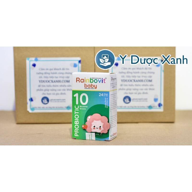 RAINBOVIT BABY PROBIOTIC, 5ml, Men 10 chủng đông khô bổ sung men vi sinh cho hệ tiêu hóa