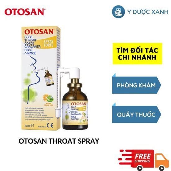 OTOSAN THROAT SPRAY, 30ml, Xịt họng kháng khuẩn, giảm đau họng cho trẻ em từ 2 tuổi của Ý