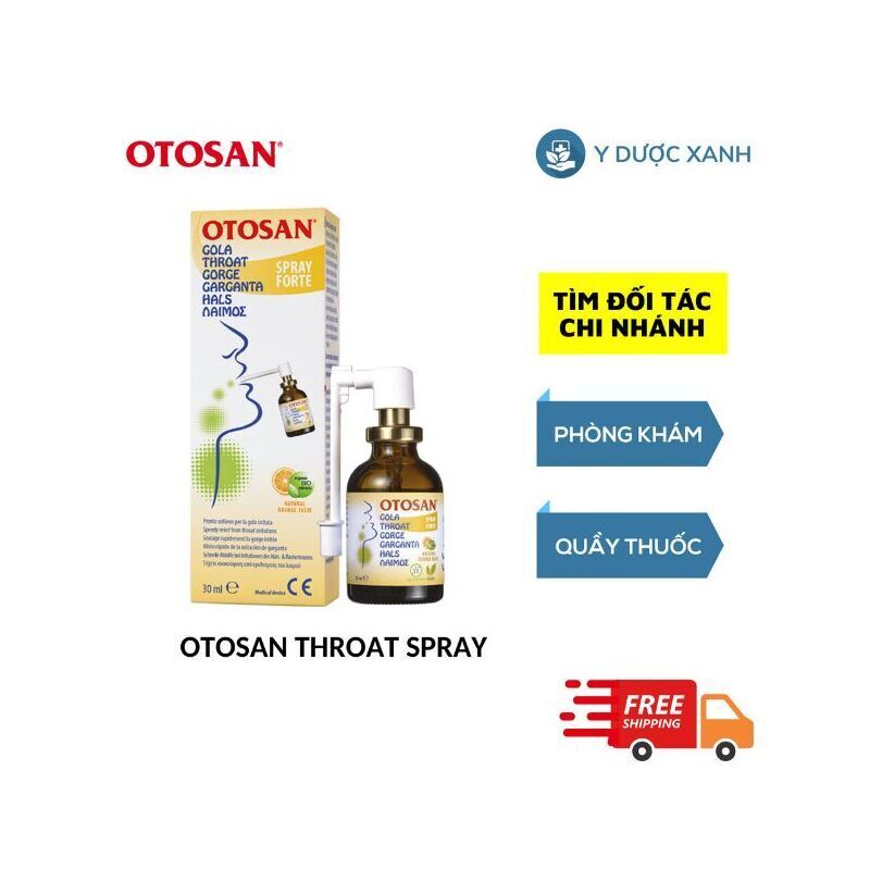 OTOSAN THROAT SPRAY, 30ml, Xịt họng kháng khuẩn, giảm đau họng cho trẻ em từ 2 tuổi của Ý