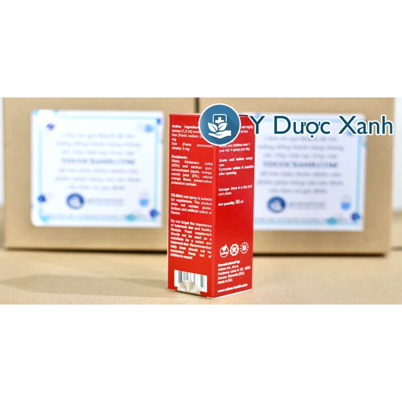 FE-MAX IRON SPRAY, Sắt dạng xịt cho bé trên 12 tháng tuổi của Slovenia