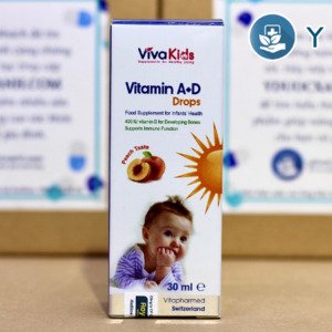 VIVAKIDS VITAMIN A+D DROPS, 30ml, Vitamin A+D nhỏ giọt cho trẻ sơ sinh của Thụy Sĩ