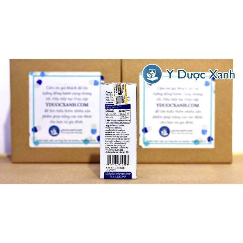 VIVAKIDS VITAMIN A+D DROPS, 30ml, Vitamin A+D nhỏ giọt cho trẻ sơ sinh của Thụy Sĩ