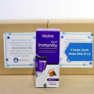 VIVAKIDS IMMUNITY LIQUID, 200ml, Siro tăng đề kháng cho bé trẻ từ 1 tuổi của Thụy Sĩ