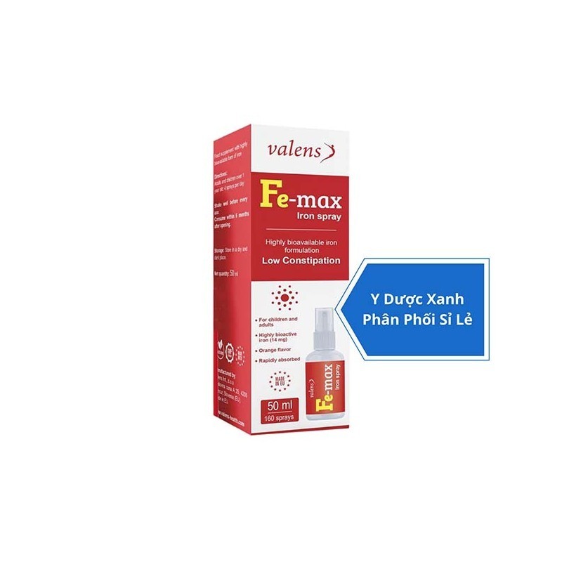 FE-MAX IRON SPRAY, Sắt dạng xịt cho bé trên 12 tháng tuổi của Slovenia
