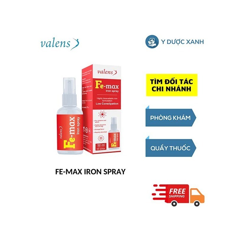 FE-MAX IRON SPRAY, Sắt dạng xịt cho bé trên 12 tháng tuổi của Slovenia