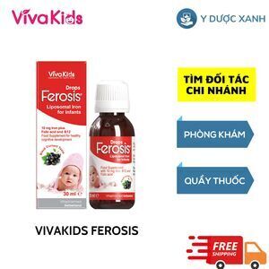 VIVAKIDS FEROSIS DROPS, 30ml, Sắt nhỏ giọt cho trẻ từ 6 tháng của Thụy Sĩ