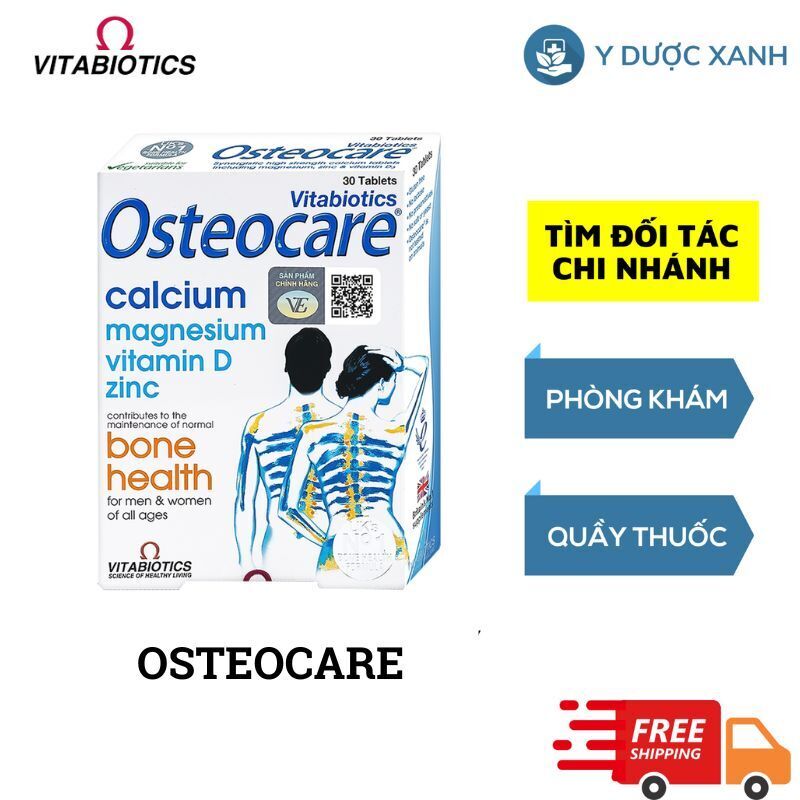 Viên uống Osteocare Vitabiotics bổ sung canxi, khoáng chất cho xương chắc khoẻ (2 vỉ x 15 viên)