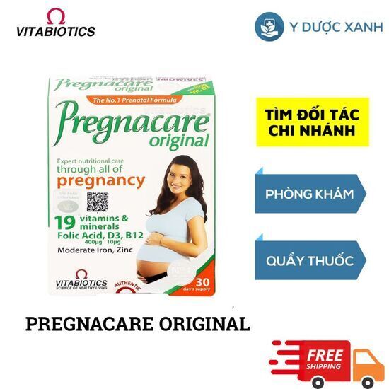 Thực phẩm bảo vệ sức khoẻ Pregnacare Original giúp bổ sung vitamin và khoáng chất cho phụ nữ mang thai và cho con bú (2 vỉ x 15 viên)