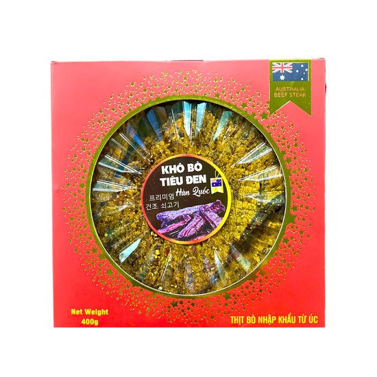 Bò Úc Tiêu Đen Hàn Quốc Hộp Tia Chớp Cao Cấp – 400g
