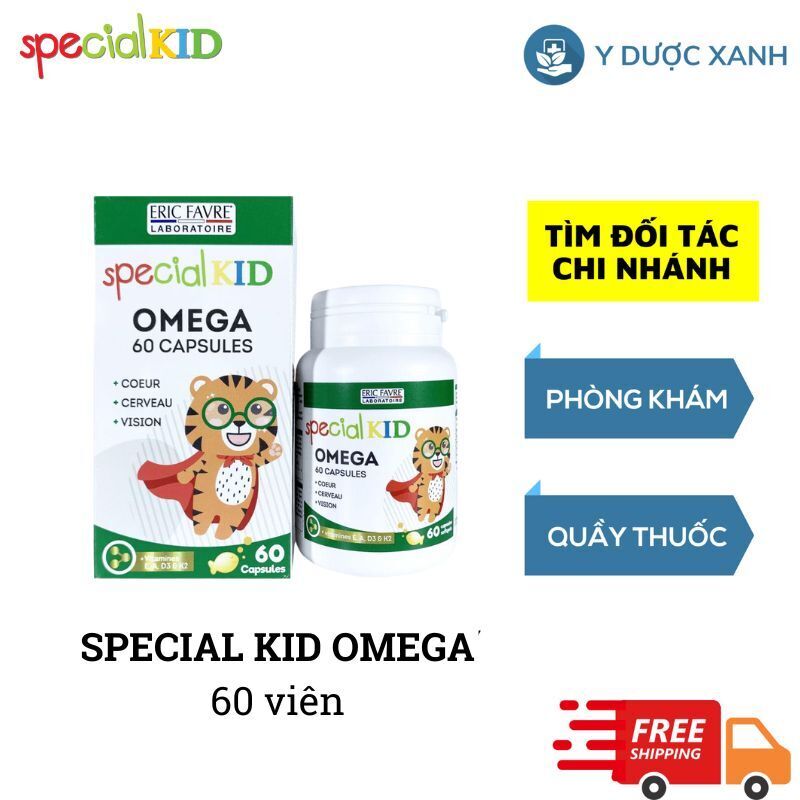 Special Kid Omega, Hộp 60 viên, Bổ sung Omega 3, DHA cho trẻ