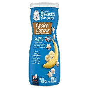 Thực phẩm bổ sung Bánh ăn dặm Gerber Puffs vị chuối