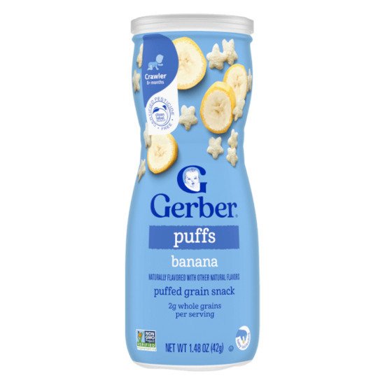 Thực phẩm bổ sung Bánh ăn dặm Gerber Puffs vị chuối