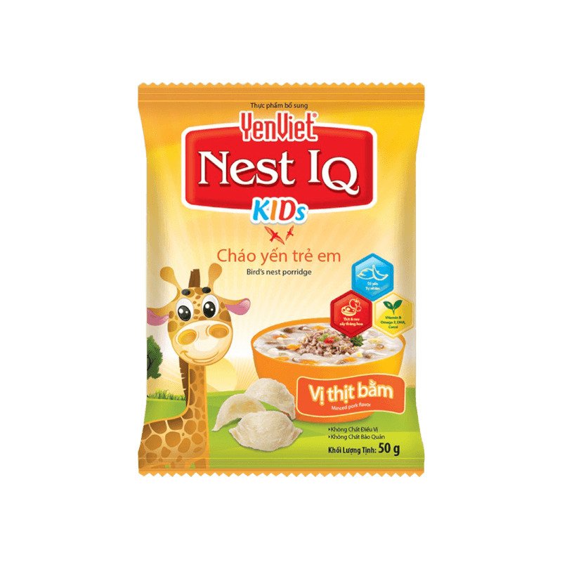 Cháo Yến Trẻ Em YenViet Nest IQ - Vị Thịt Bằm 50g