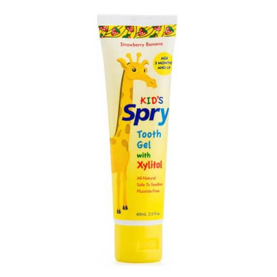 Kem đánh răng trẻ em với Xylitol - Spry (Hương Dâu - Chuối) Ấn vào để coppy