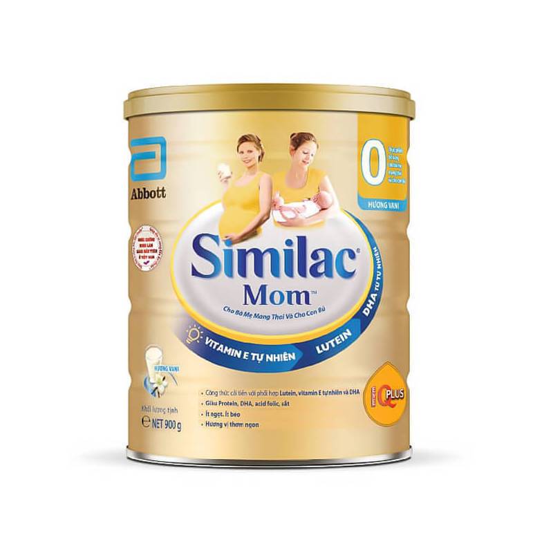 Combo 2 lon Sữa bầu Similac Mom 900g hương Vani
