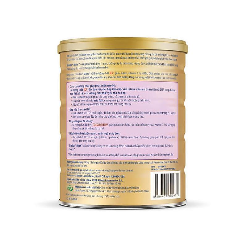 Combo 2 lon Sữa bầu Similac Mom 900g hương Vani