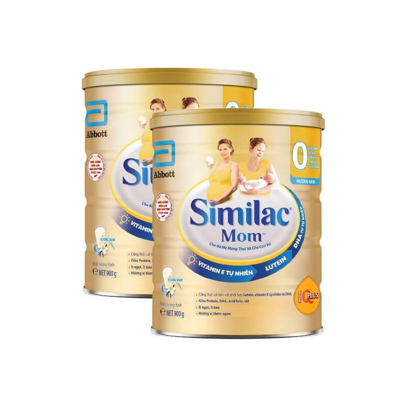 Combo 2 lon Sữa bầu Similac Mom 900g hương Vani